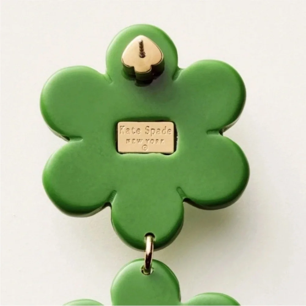 Kate Spade NWT Green Floral Earrings